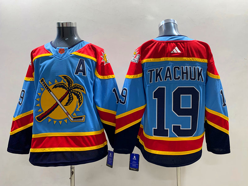 Men's Florida Panthers Matthew Tkachuk #19 Blue Home Breakaway Jersey